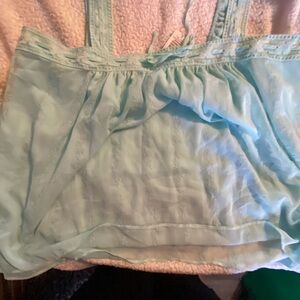 Torrid Light Blue Lace Trim Tank Top